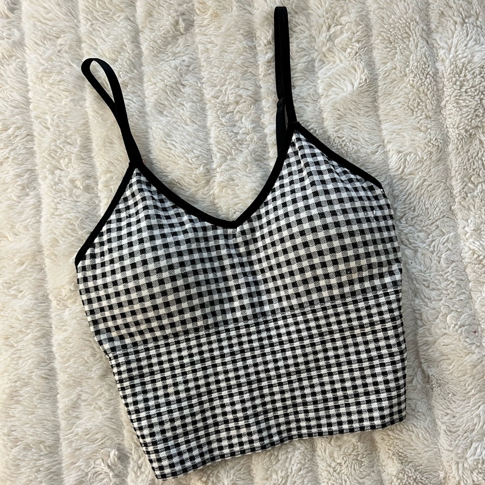 Black and white tank top